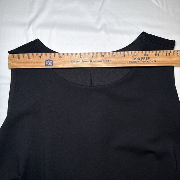 Ann Taylor LOFT Plus Sz 22 Womens Black Eyelet Bottom Sleeveless Dress Work EUC - Picture 4 of 12